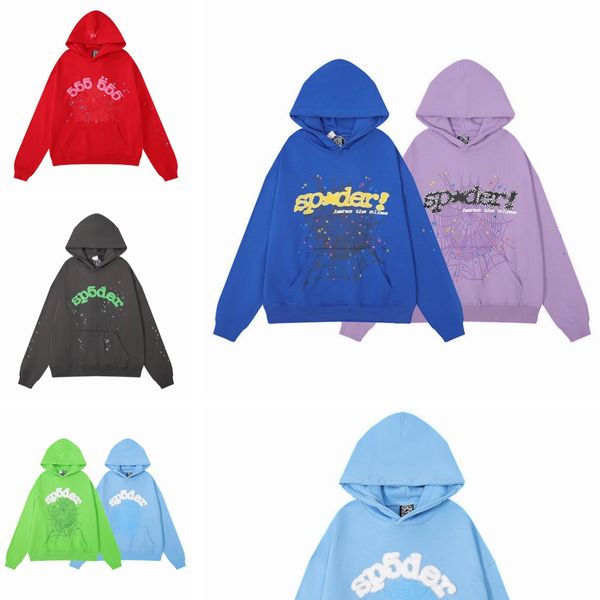 

Mens Hoodies Sweatshirts 2023 New Sky Blue Sp5der Hoodie Womens ihoodie Hip Hop Young Thug Spider World Wide 555555 Print Pullover Hoody, 22