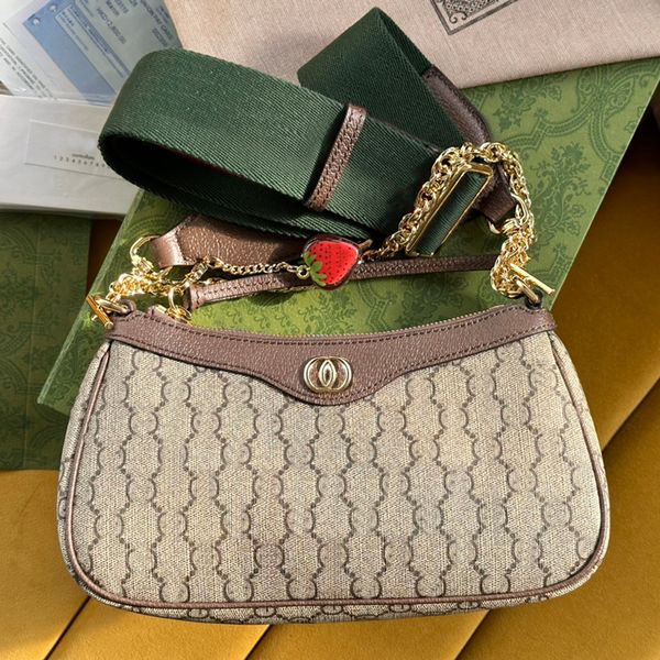 

designer crossbody bag 25cm ophidia small handbag 10a genuine leather underarm bags lady shoulder bags 735132 with box g078