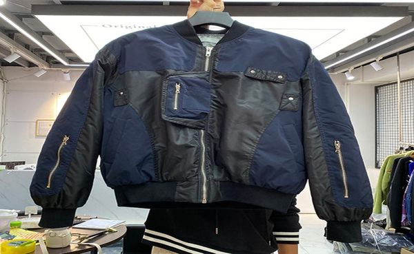 

men039s zip patchwork jackets baseball streetwear padded coat thick fashion men women warm coats overcoat4539087, Black;brown