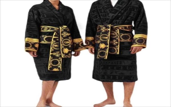 

jacquard sleepwear gown vintage designer robes waist belt womens mens winter bath robes thick dressing gowns5892169