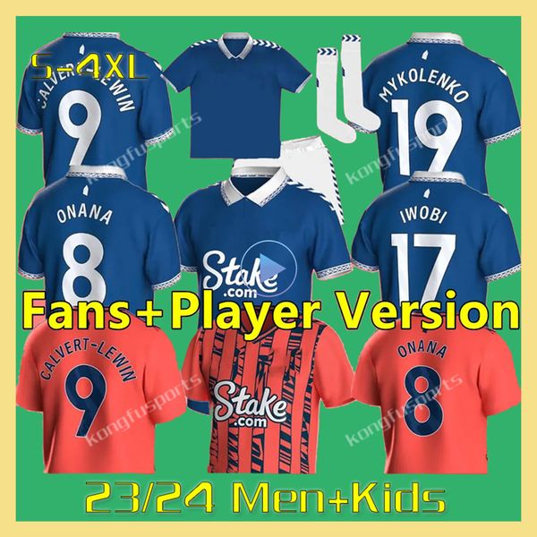 

xxxl 4xl 23 24 everton soccer jerseys james richarlison keane davies digne uniforms kids kits set socks full sets football shirts thai kit k, Black;yellow