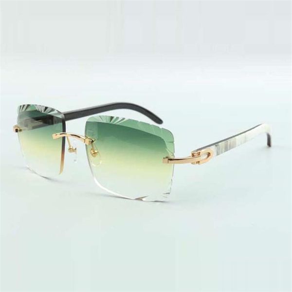 

buffs sunglasses 3524020 with hybrid horn temples and 58mm cut lens309w, White;black