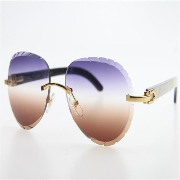 

whole rimless sunglasses original white inside black buffalo horn 8200765 glasses shield oval sunglasses m2792, White;black