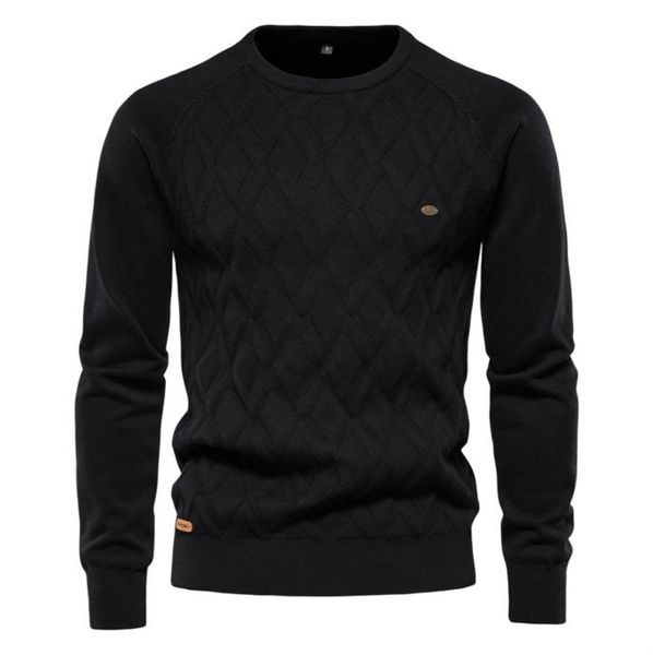 

men039s sweaters solid color men o neck pullover long sleeve sweater casual dress male brand cashmere check knitwear man pull9975058, White;black