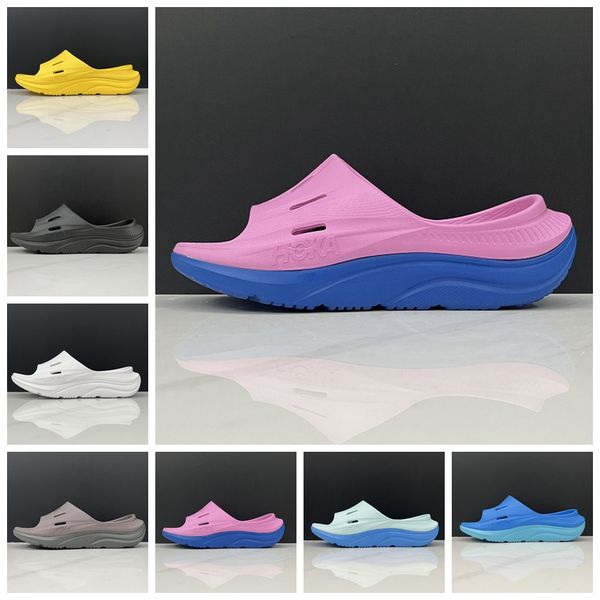 

designer sandals hoka ora recovery slide 3 mens slippers sliders hokas shoes womens navy triple black white yellow pink girls beach sandal s