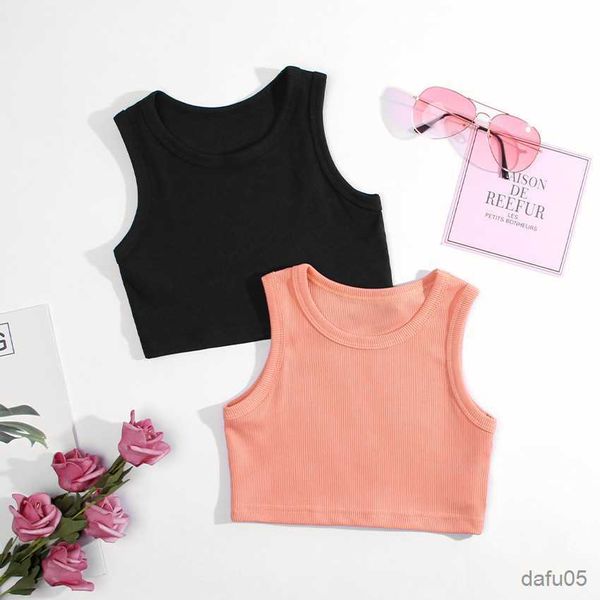 

tank summer girls underwear sleeveless shirts for children t-shirts jazz baby tank kids camisoles toddler undershirts clothes r230817, Blue