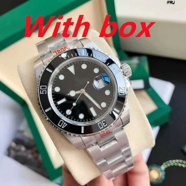 

rolaxs watch mens glide lock luxury ceramic bezel sapphire 2813 mechanical automatic movement ss fashion frj, Slivery;black