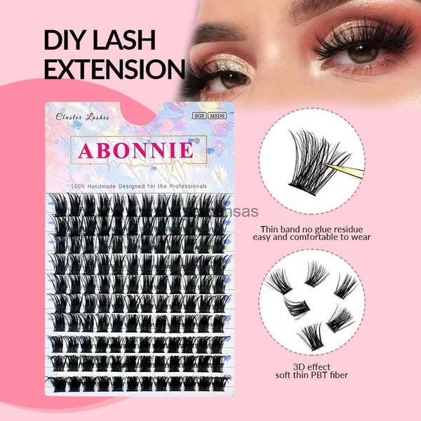

false eyelashes abonnie cat eye lashes soft ribbon segmented false bundles eyelashes diy individual clusters lash extensions faux mink lashe