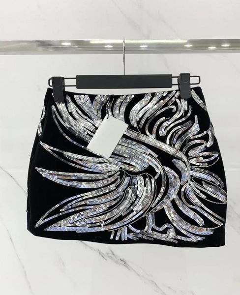 

2023 new spring summer luxury designer skirts fashion a skirts women039s brand same style dress 010468121071, Black