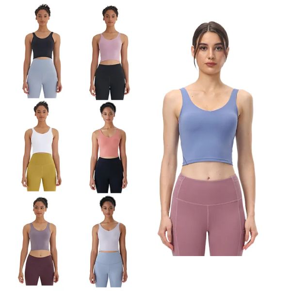 

l-2055 gym clothes women underwears yoga bra tank light support sports bra fitness lingerie breathable workout brassiere u back vest with r