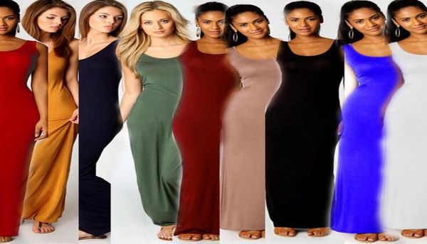 

wholeeast knitting sj1129 women summer dress 2015 tank ankle length long maxi dress ladies celebrity party casual dress v2543680, Black;gray