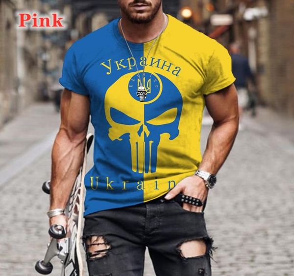 

2022 men039s fashion tshirts ukraine flag oversized clothing short sleeve 3d printing casual shirt for men anime sportswe5224696, White;black