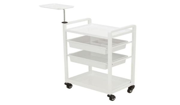 

facial trolley beauty salon fully assembled trolley storage organizer white cart with 4 drawers elitzia etst193151612
