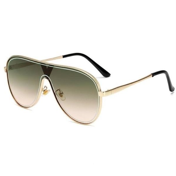 

designer brand classic pilot sunglasses fashion women sun glasses uv400 gold frame green mirror lens with box290f, White;black