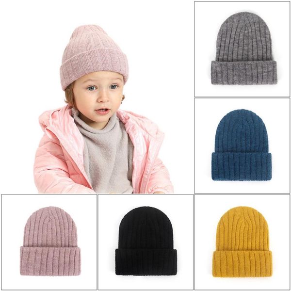 

baby knit crochet beanie hat winter warm caps outdoor cotton child headwear5201641, Yellow