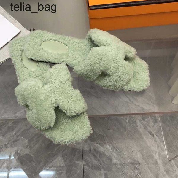 

shoes hermzs slippers fur wool flat 2023 slipper bear sandal oran dsigner bottom one teddy lamb designer wearing casual flip flop 7j1o b5mi