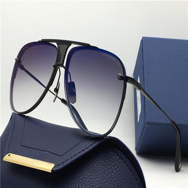 

men matte black pilot sunglasses gold grey shaded sun glasses 20th anniversary mens sunglasses driving glasses new with case3223, White;black