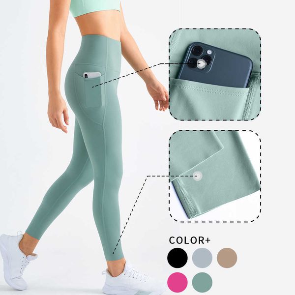 

lulu pant woman 2-side pockets yoga leggings for fitness push up sports tights for women high waist workout sportswear for gym outfit