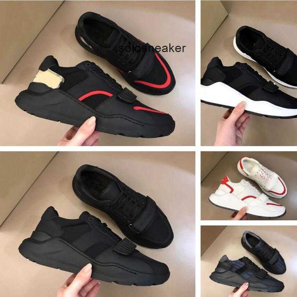 

walkin burberies burbreries burberriness famous 23ss men vintage man sneakers shoes lowcomfort mesh rubber sole check skateboard trainers ru