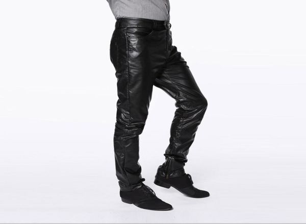 

men leather pants harajuku hip hop fashion mens motorcycle pu trousers zipper pantalones hombre plus size m4xl2123611, Black