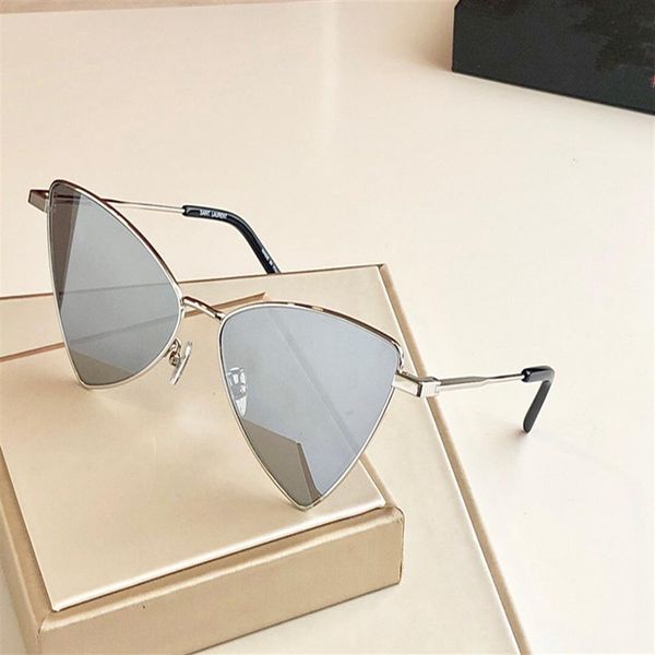 

new 303 sunglasses fashion women triangle popular full frame uv400 lens summer style triangle frame come with case2154, White;black