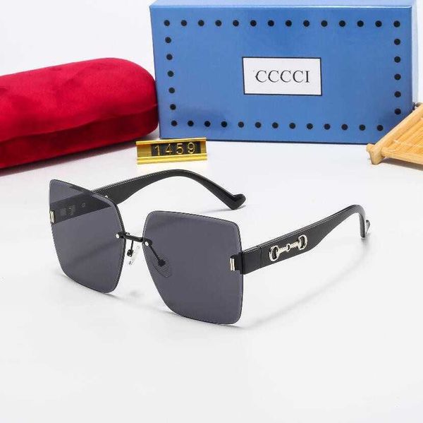 

designer brand sunglasses women men designer good quality fashion metal oversized vintage female male uv400., White;black