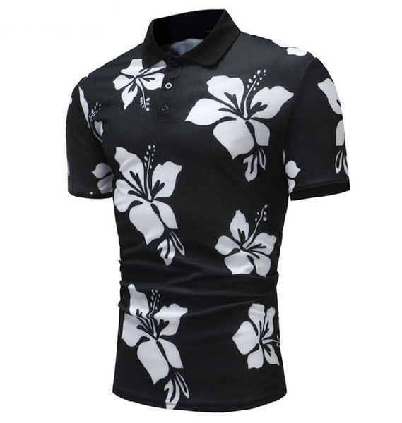 

summer cotton shirt men short sleeve casual floral soft camisa shirt for men brand tees xxxl9885618, White;black