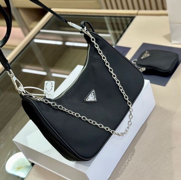 

luxury designer bag handbag nylon leather messenger bag sale 3 piece man womens classic ladies underarm shoulder wallet fashion hobo fashion