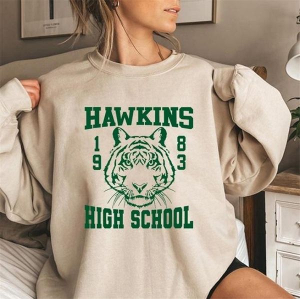 

womens hoodies sweatshirts vintage hawkins high school sweatshirt stranger things inspired sweatshirts men women streetwear hoodie4132043, Black