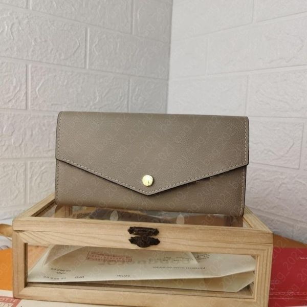 

empreinte leather sarah wallet women embossed envelope style long wallet card holder case iconic l flower wallets clutch purses with origina, Red;black