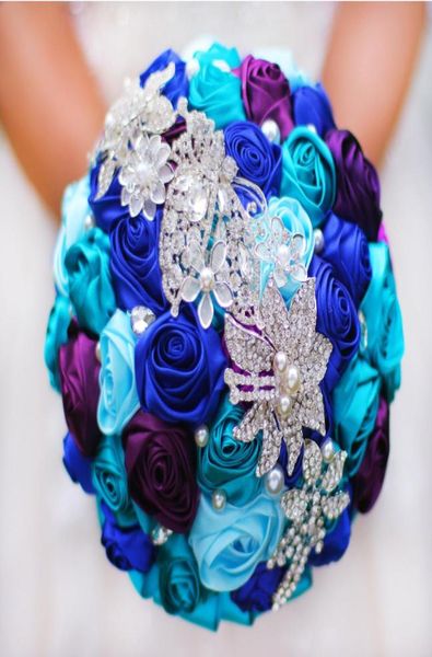 

wedding bridal bouquet diy brooch pearl wire rose bridal bouquet9747285