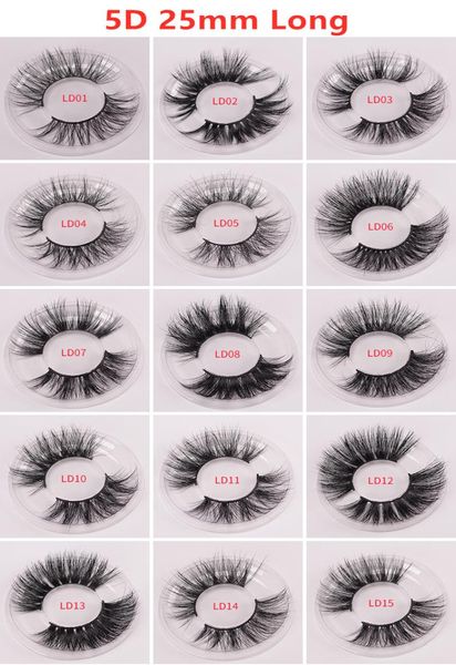 

dhl long dramatic mink lashes 3d mink eyelash 5d 25mm long thick mink lashes handmade false eyelash eye makeup maquiagem ld series6685952