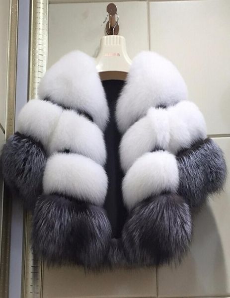 

new fashion women039s clothes faux fox fur coat long sleeve female winter overcoat8975726, Black