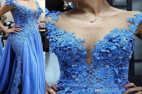 

skirt blue applique pearls plus size sequins dress evening wear cap sleeve sheer jewel neck prom gown lon zuhair murad evening dre9825782, Black;red