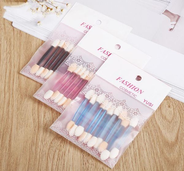

10pcs disposable eyeshadow brush dual sided sponge nylon sets make up eye shadow brushes for cosmetic applicator makeup2323906