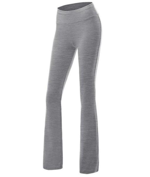 

casual retro women plain solid high waist flare wide leg sport yoga trousers slim long loose ol work pants plus size2321744, Black;white