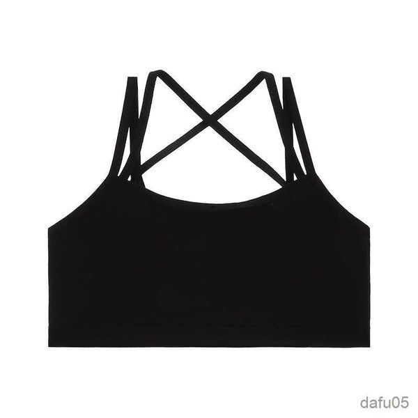 

tank girls underwear teenagers camisole cotton underwear kids tube fashion bra 2022 summer crop teens r230817, Blue