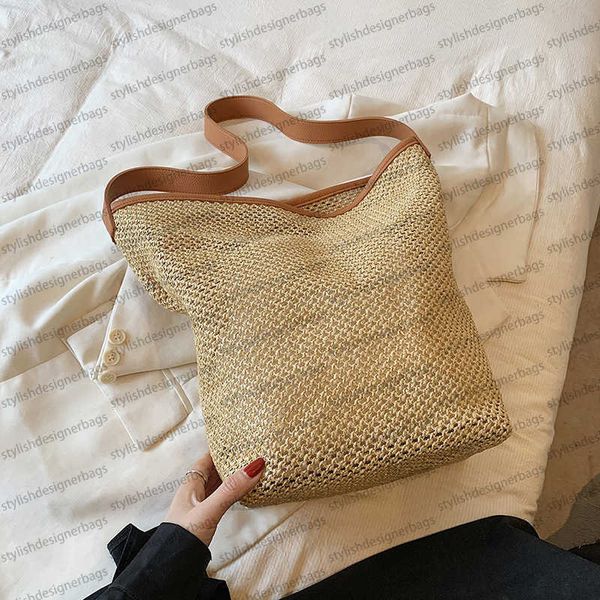 

women handbag tote bag woven bag beach bag large capacity underarm bag straw bag shoulder bag drawstring bag casual bag ladies bag stylishee