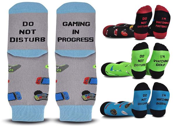 

socks do not disturb i m gaming stockings for women men cotton sock hip hop skateboard sport sock4224903, Black