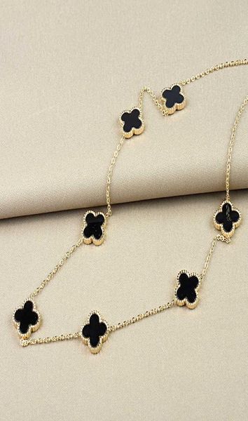 

fine design titanium steel cute 4 leaf clover pendant necklace jewelry for women gift6278471, Silver