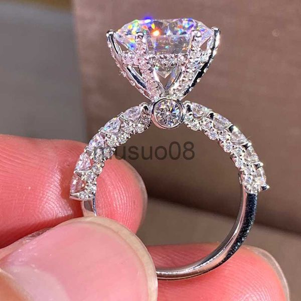 

band rings luxury white cubic zirconia engagement rings for women silver color elegant bride wedding party accessories gifts trendy jewelry