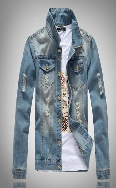 

new spring fashion men039s denim jacket men washed clothing large size jeans jacket light jackets coats trench coat outerwear7597904, Black;brown
