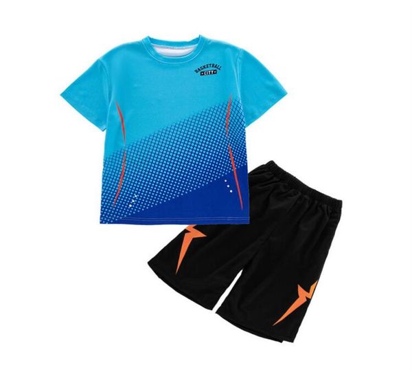 

clothing sets sportswear big boy shortsleeved twopiece summer boy training suit quickdrying clothes174a4127281, White