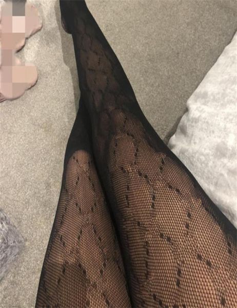 

designer full classic letter pantyhose slim for boots dress night club tights lady elastic leggings1763133, Black