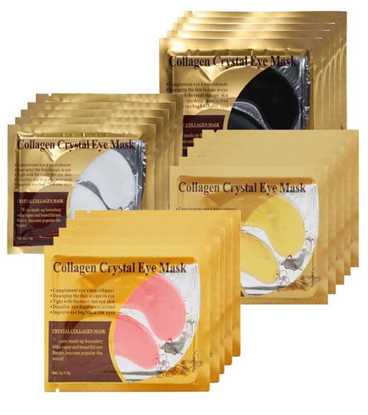 

4 styles crystal collagen eye mask makeup gold powder eye patches for eyes care moisturizing golden eye gel masks stick remove dar8124938