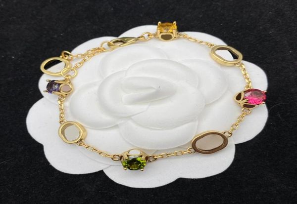 

fashion braclet luxury multiple colored diamonds letter sign designer bracelets for woman valentine039s day birthday jewelry gi2400289, Golden;silver