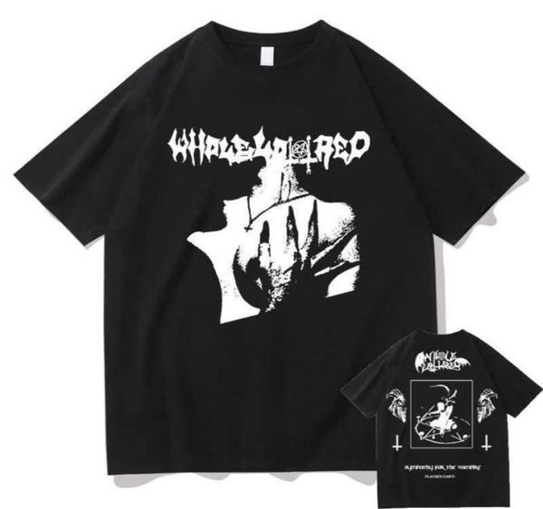 

men039s tshirts rapper playboi carti whole lotta red music tshirt devil satan double sided print tshirts men women hip h3944108, White;black