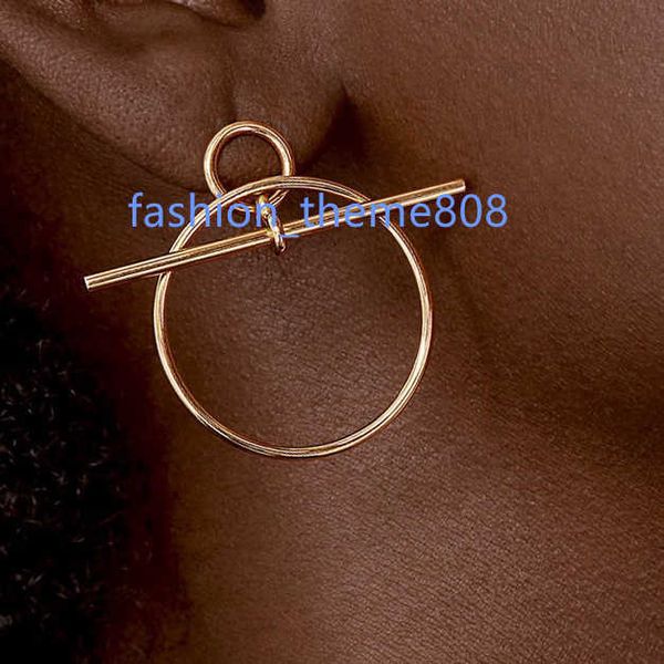 

loop series earrings charm h for woman stud designer gold plated 18k t0p advanced materials official reproductions jewelry fashion anniversa, Golden