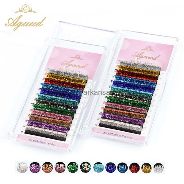 

false eyelashes aguud mix colors glitter fashion shiny colorful false eyelash extension individual faux eyelashes makeup supplies glitter la