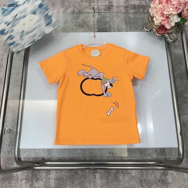 

23ss kids designer clothes fashion cartoon dog print short sleeve tees size 100-160 cm baby t-shirt summer child t shirt june27, Blue